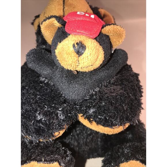 Great Smoky Mountain Plush Black Bear with Red Ribbon Stuffed Animal 10” - Picture 5 of 7